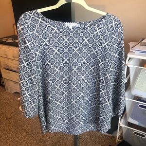 Blue & White Blouse